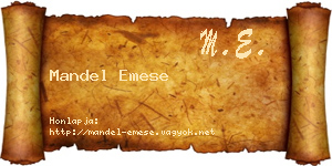 Mandel Emese névjegykártya