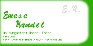 emese mandel business card